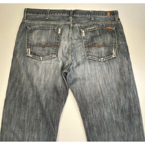 Seven 7 for All Mankind Jeans Men's Size 40 Austyn Straight Leg Dark Wash Blue - Picture 10 of 16